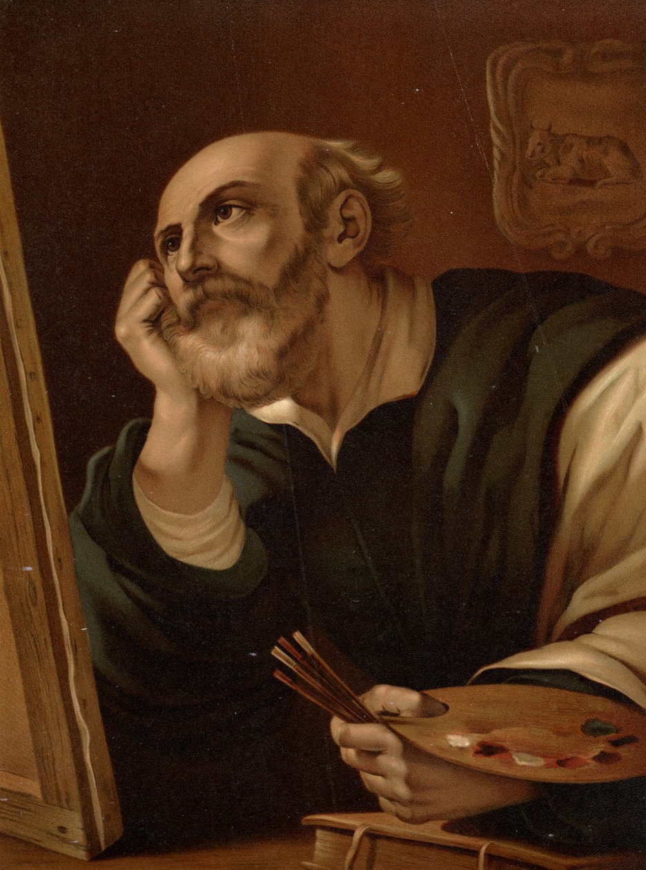 O evangelista Lucas de after Guercino