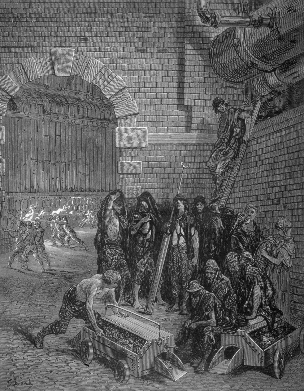 Lambeth Gasworks, de Londres, uma peregrinação, escrita por William Blanchard Jerrold (1826-84), pub. 1872 de Gustave after Dore