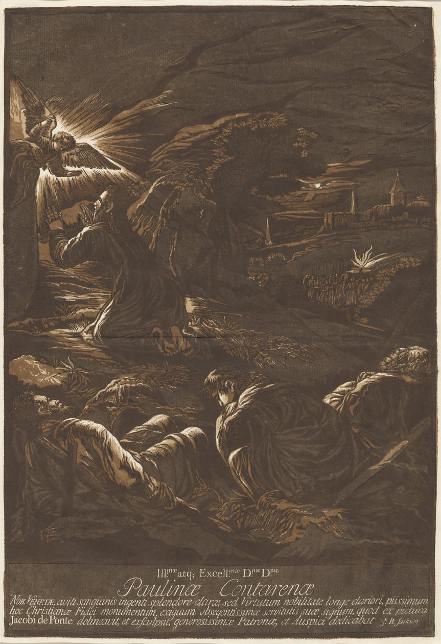 Cristo no Monte das Oliveiras de after Jacopo Bassano John Baptist Jackson