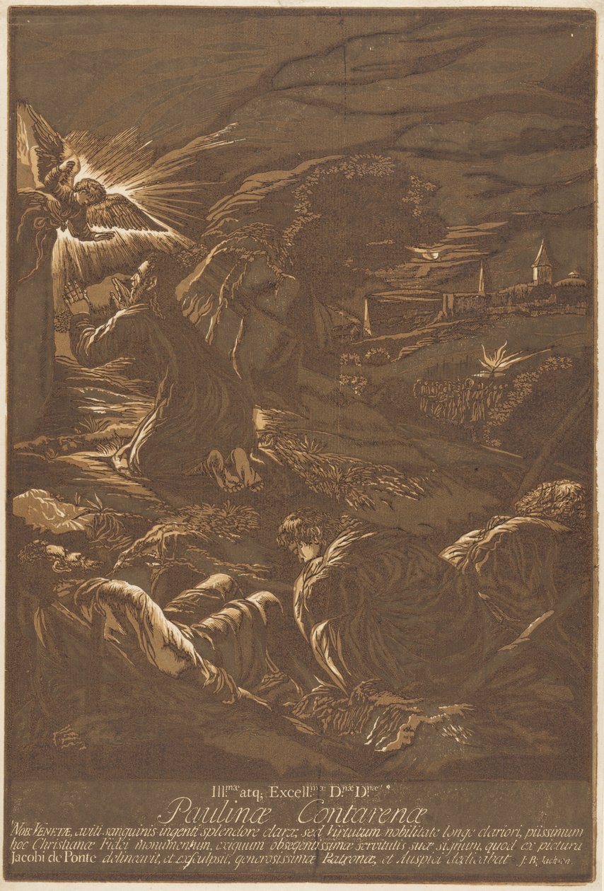 Cristo no Monte das Oliveiras de after Jacopo Bassano John Baptist Jackson