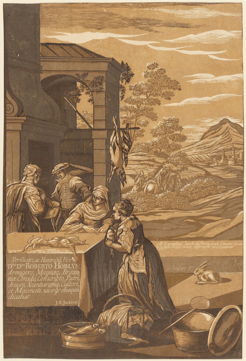 Mergulhos e Lázaro (Painel Esquerdo) de after Jacopo Bassano John Baptist Jackson