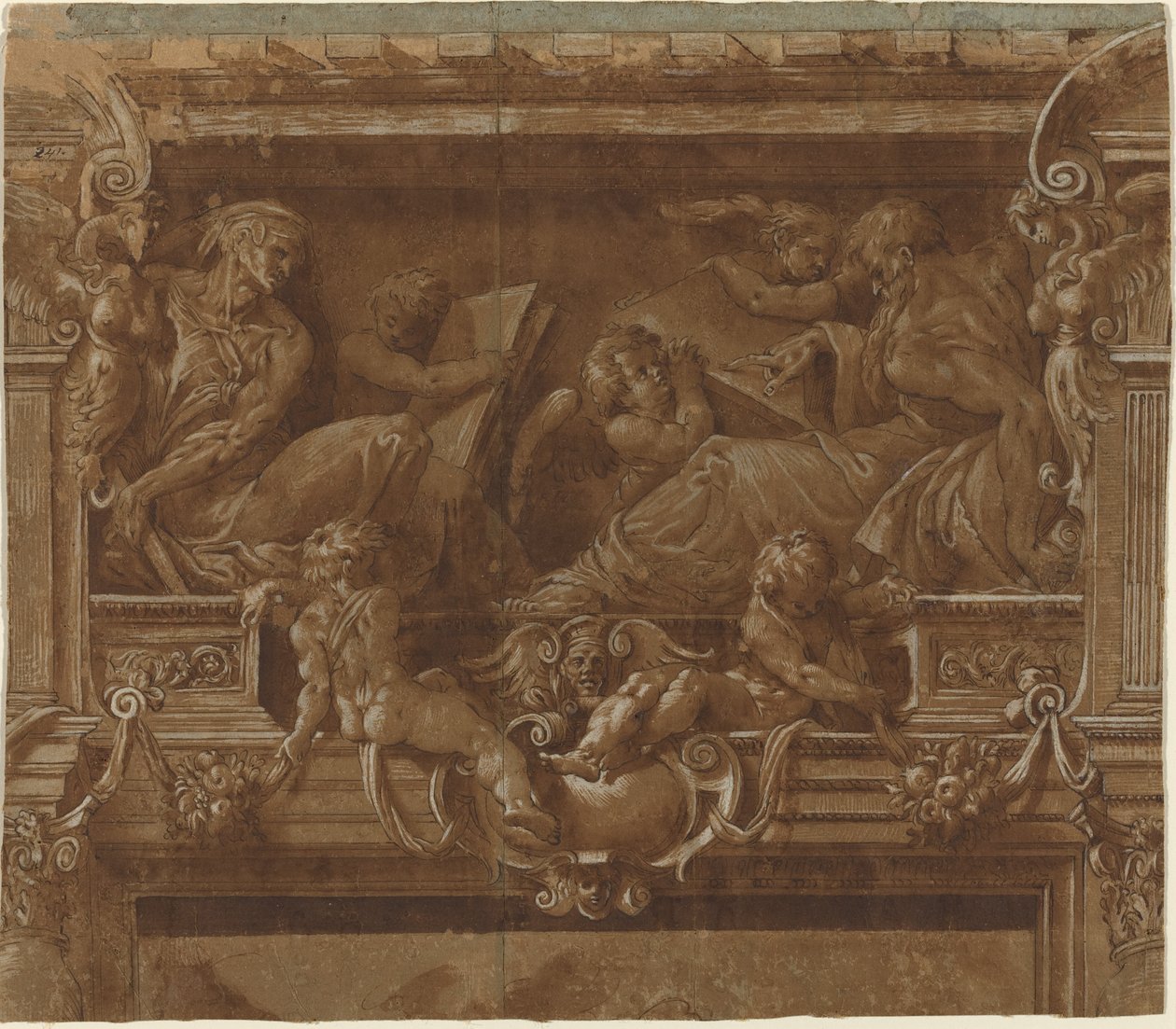 Profeta e Sibila de after Jacopo Zanguidi Italian 16th Century called Bertoia