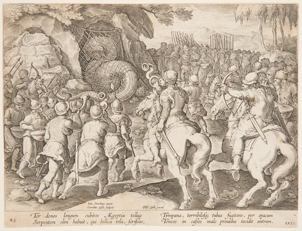 Aprisionando a serpente de after Jan van der Straet, called Stradanus