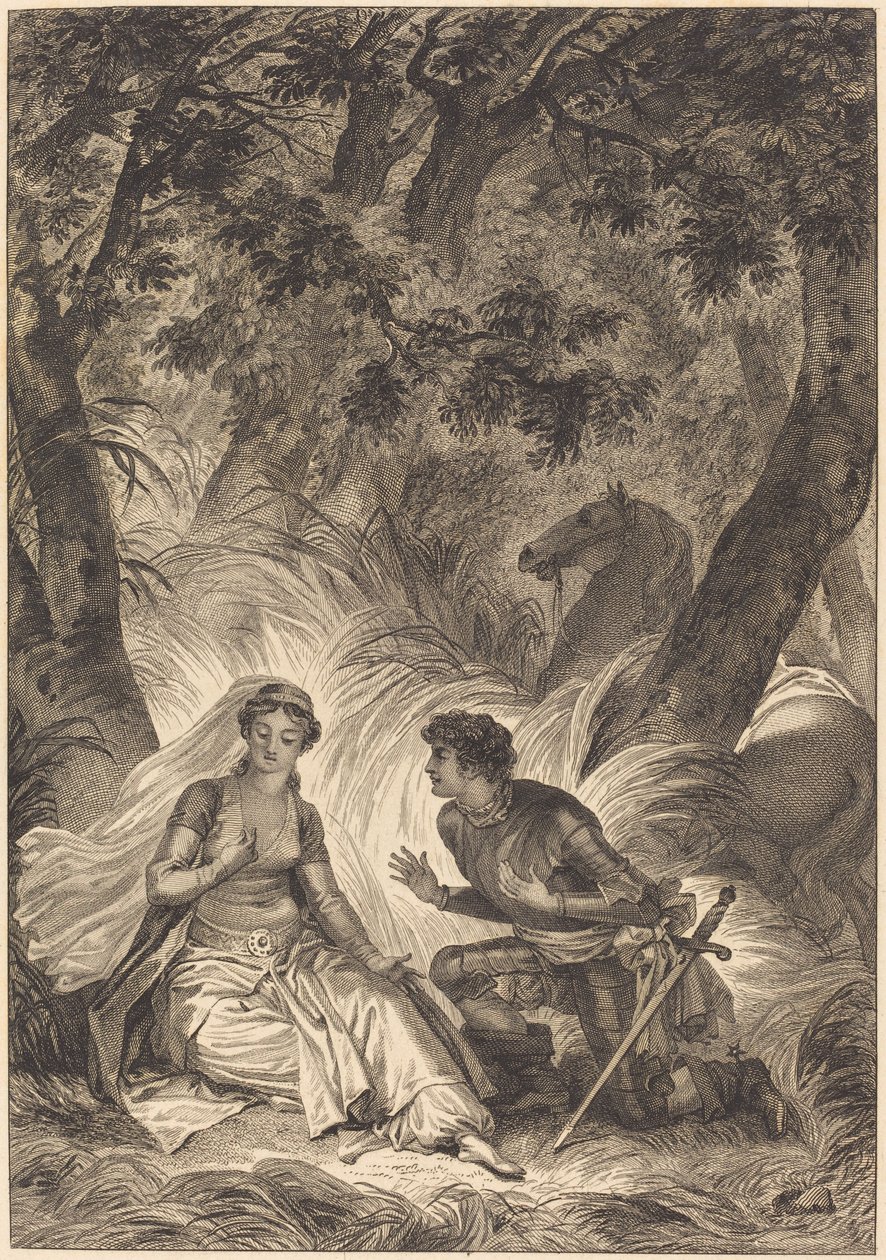 A noiva do rei de Garbe: O cavaleiro de after Jean Honoré Fragonard