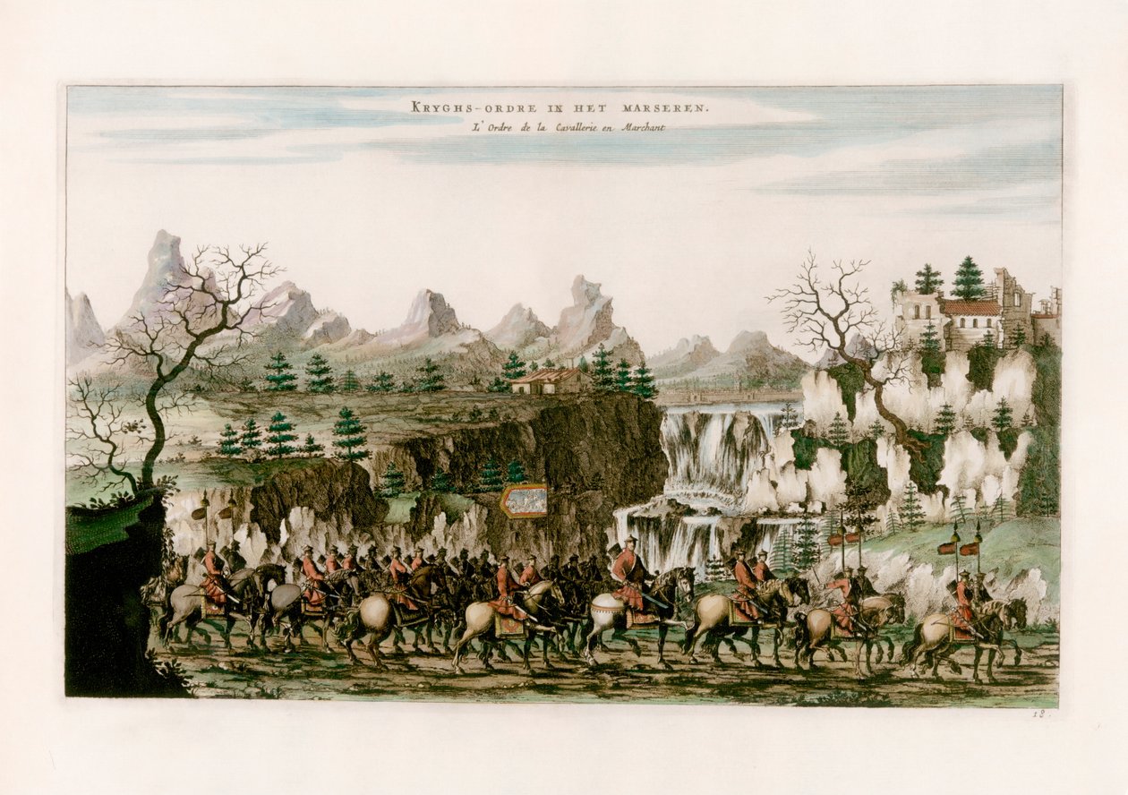 Marcha de cavalaria de after Johannes Nieuhof