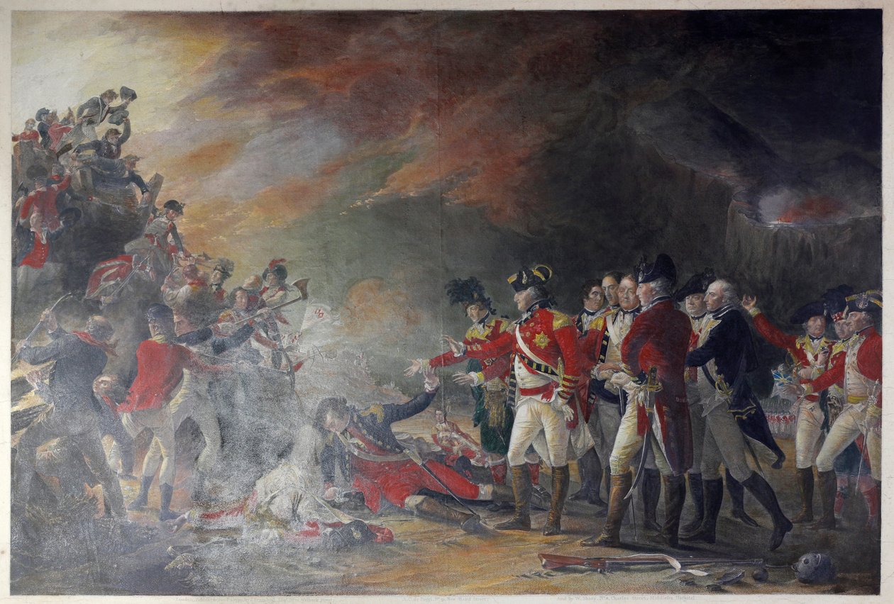 O Sortie feito pelo Harrison Of Hibraltar na manhã do 27 de novembro de 1781 de after John Trumbull