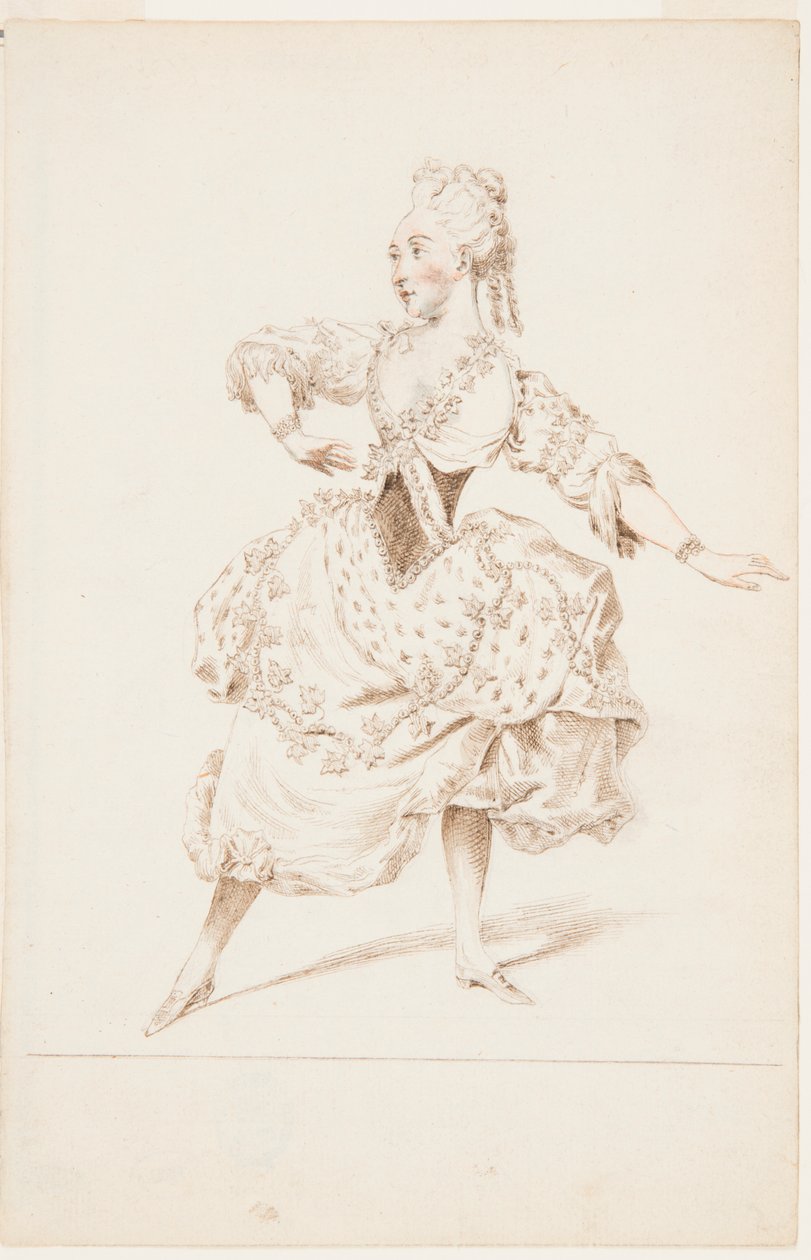 Uma bailarina, Mademoiselle Marie Allard de after Louis Carrogis, called Carmontelle