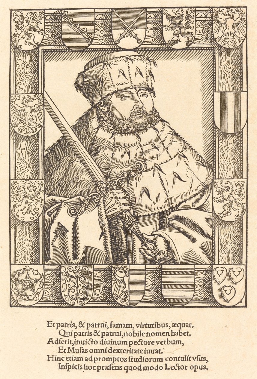 João Frederico, o Magnânimo, em vestes eleitorais de after Lucas Cranach the Younger