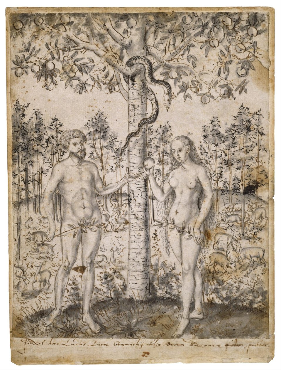 A queda do homem de after Lucas Cranach the Younger