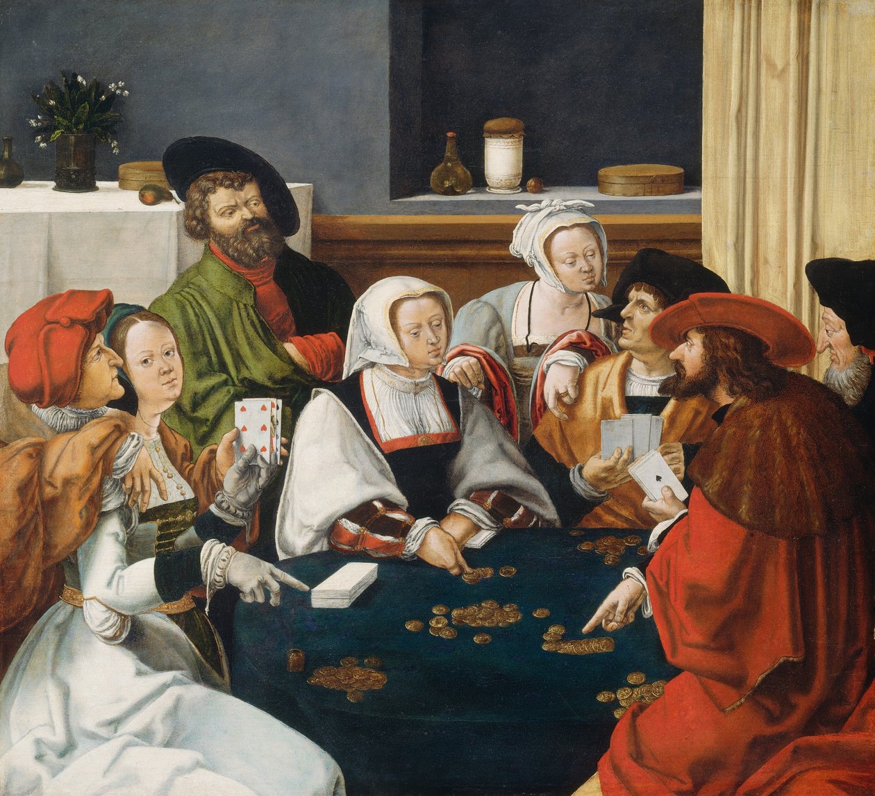 Os jogadores de cartas de after Lucas van Leyden