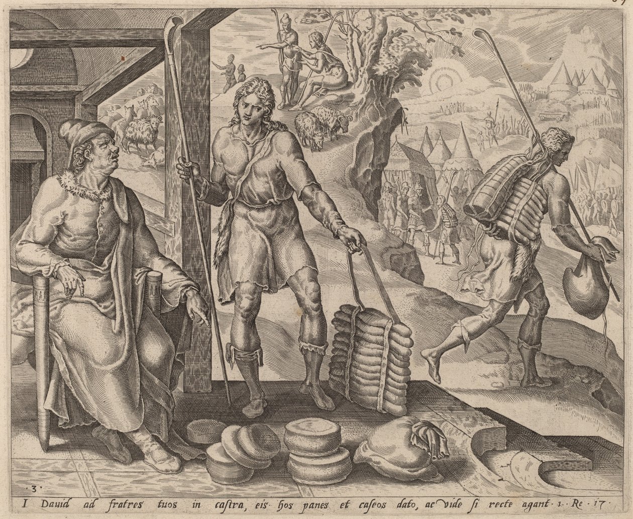 Jesse Enviando David para o Acampamento de after Maerten van Heemskerck