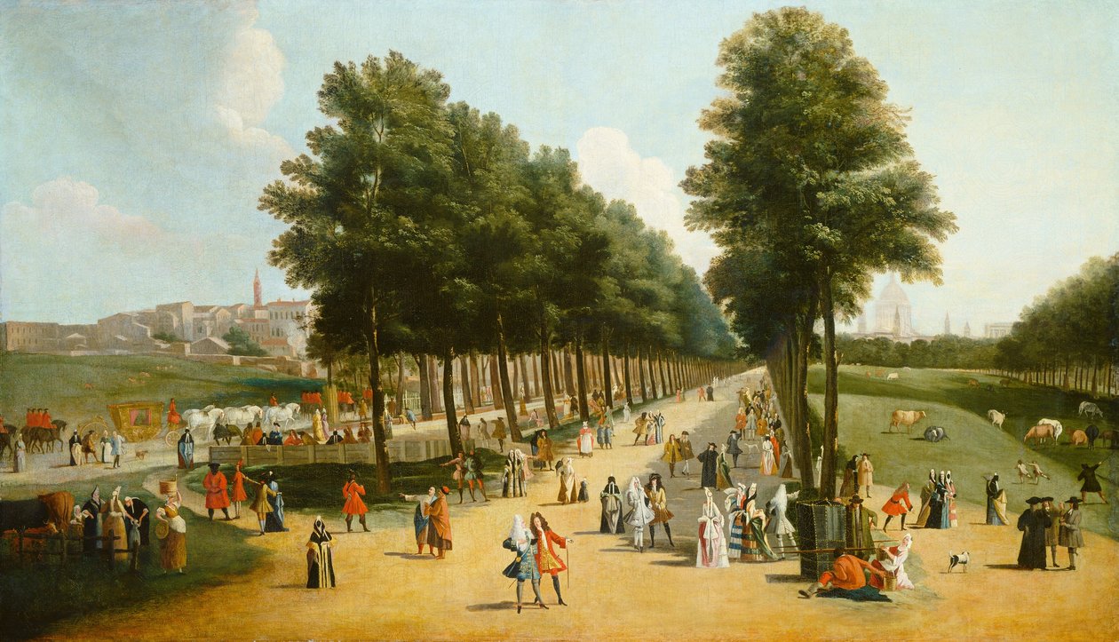 Vista da alameda no parque de Saint James de after Marco Ricci