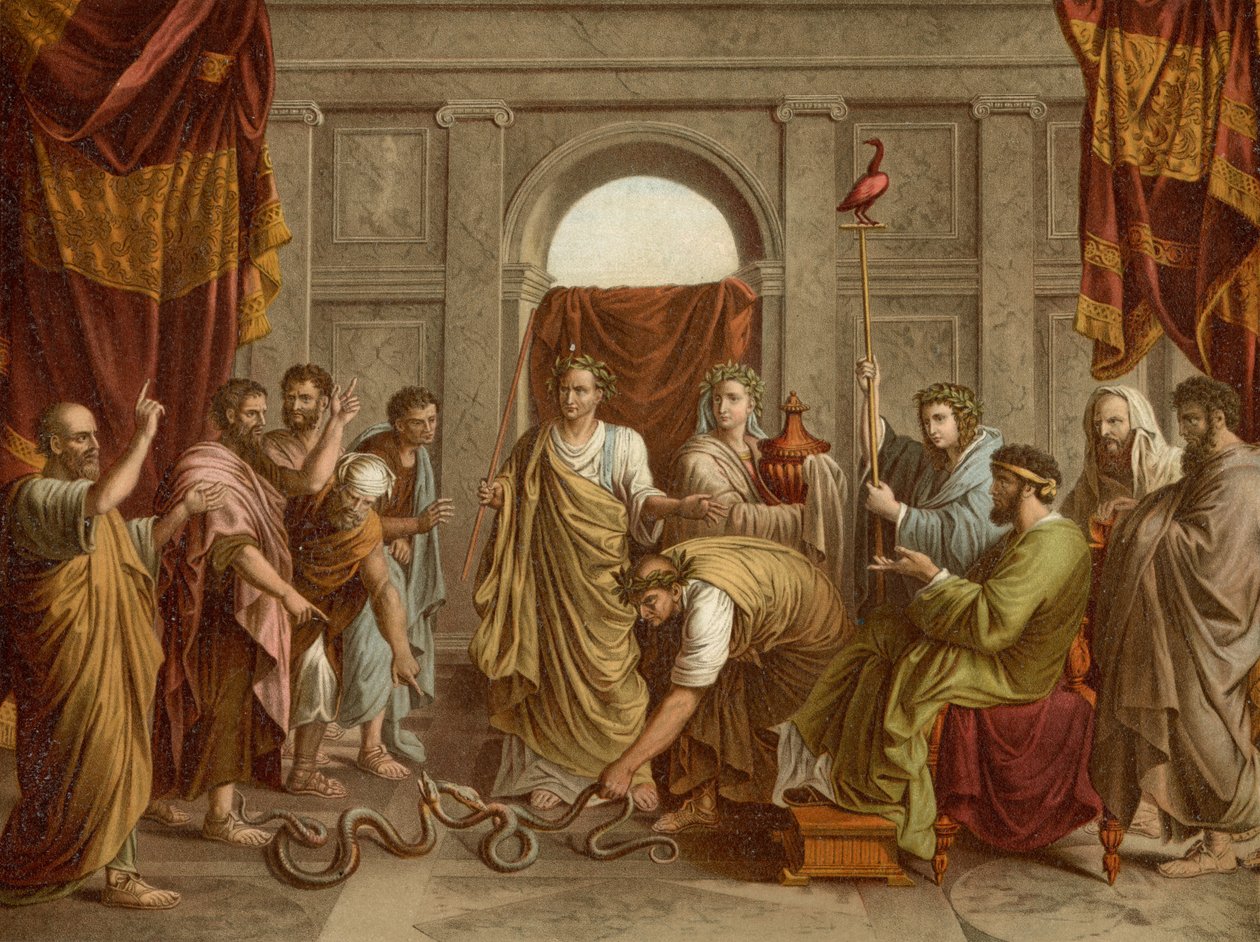O milagre da serpente de after Nicolas Poussin