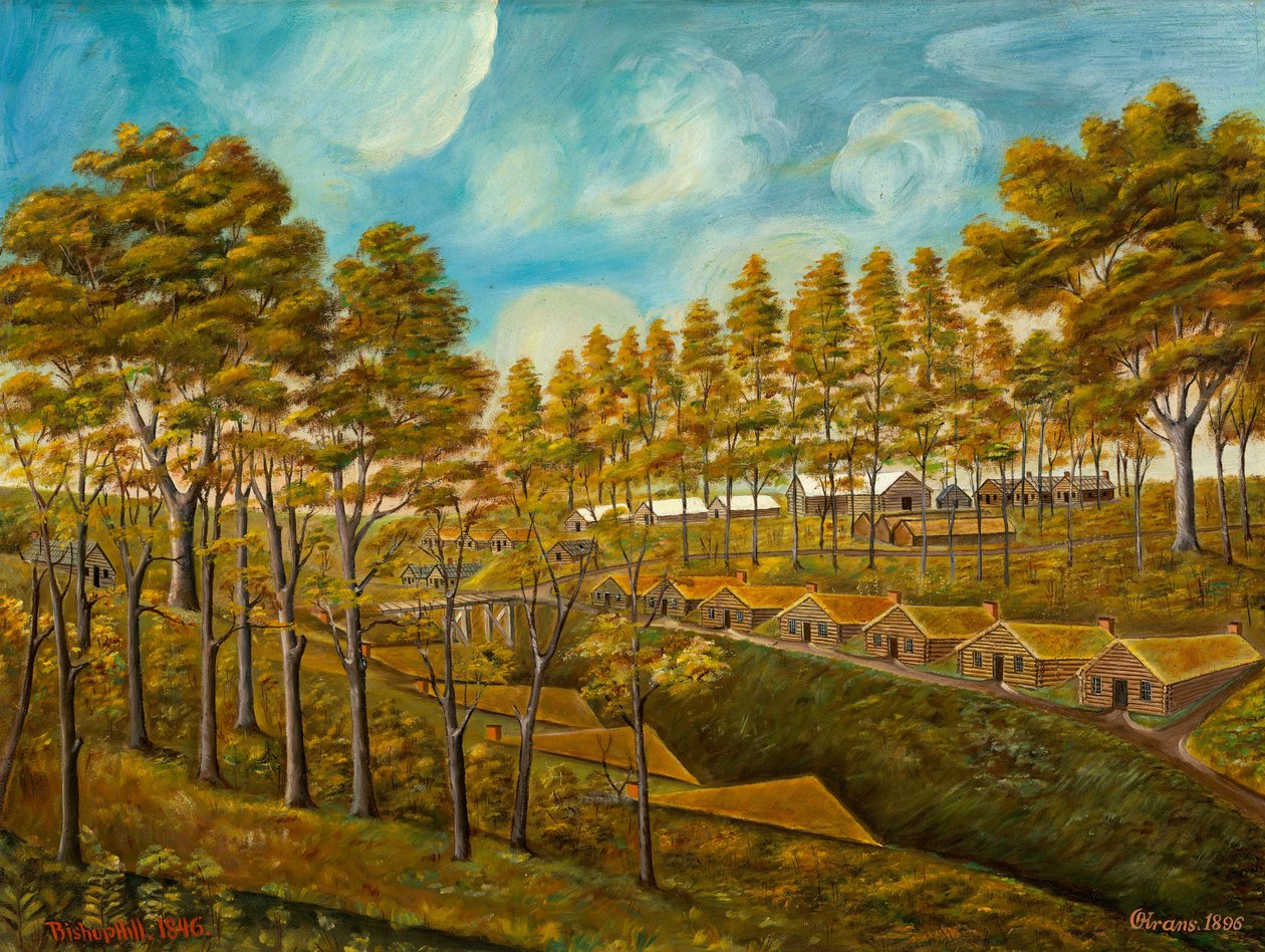 Dugouts de acampamento adiantados de after Olof Krans Stanley Mazur