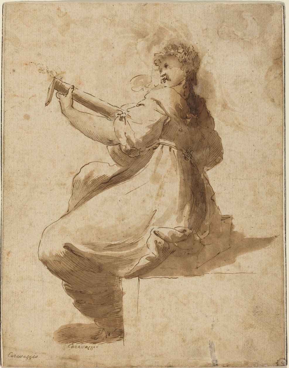 O tocador de alaúde de after Orazio Gentileschi