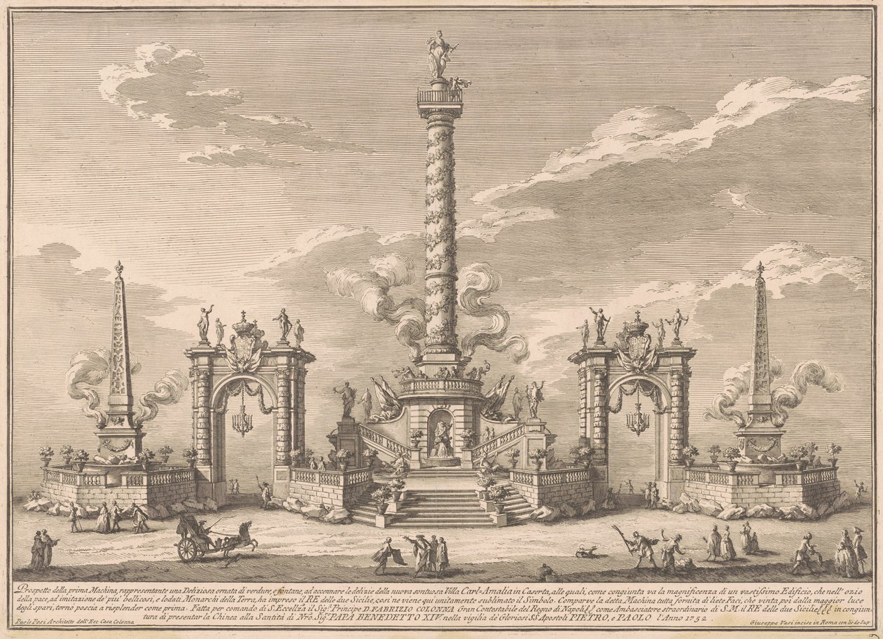 A Prima Macchina para a Chinea de 1752: A "Deliziosa" aludindo à Villa Carl