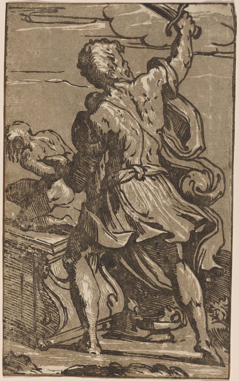 O sacrifício de Abraão de after Parmigianino