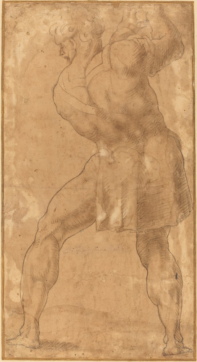 Figura de um homem de after Polidoro da Caravaggio