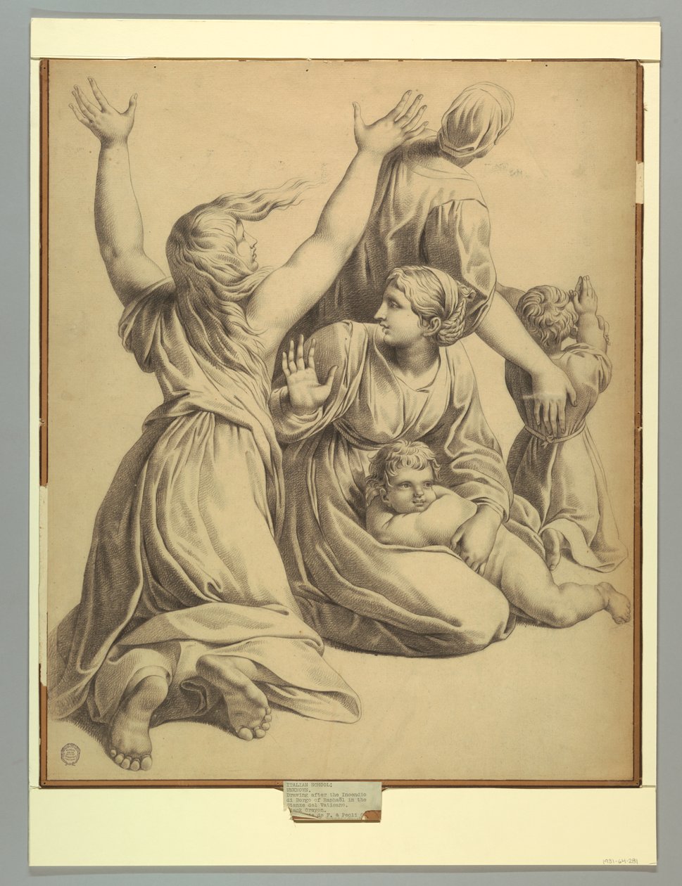 Grupo de figuras do Incendio del Borgo de Rafael de after Raphael