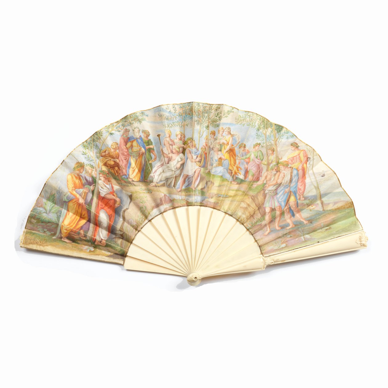 Ventilador plissado de after Raphael