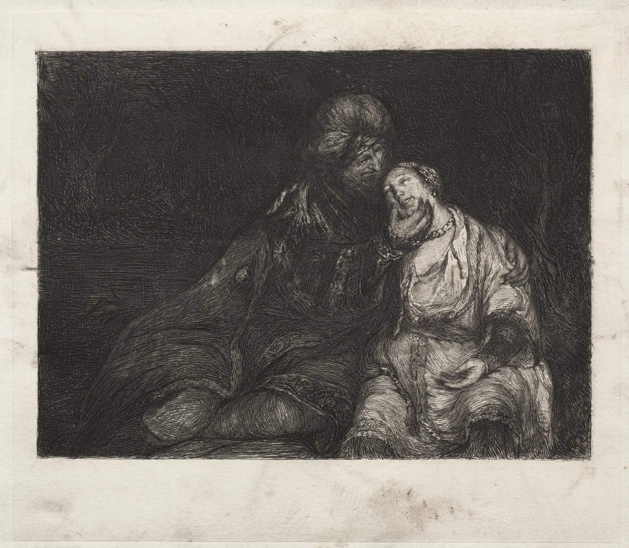 Duas Figuras de after Rembrandt van Rijn