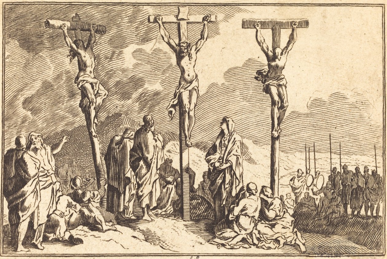 A Virgem, São João e Maria Madalena ao pé da cruz de after Sébastien Le Clerc I