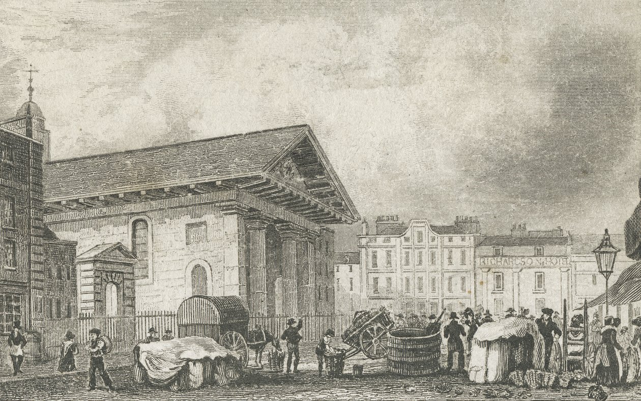 St Pauls Covent Garden, c.1810 de Thomas Hosmer after Shepherd