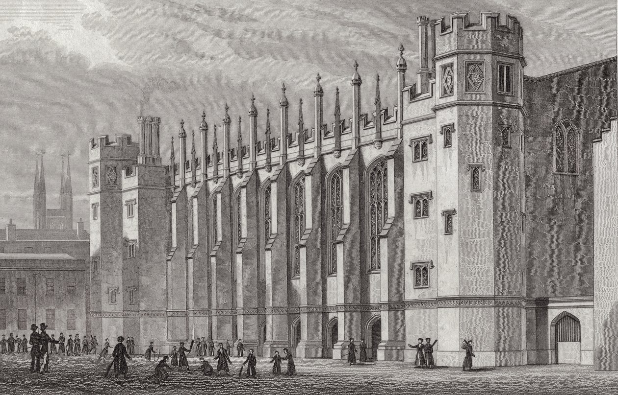 O novo salão, Hospital de Christs, 1828 de Thomas Hosmer after Shepherd
