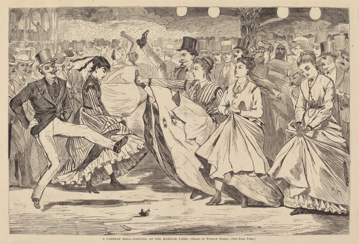 Um Baile Parisiense - Dançando no Mabille, Paris de Winslow Homer