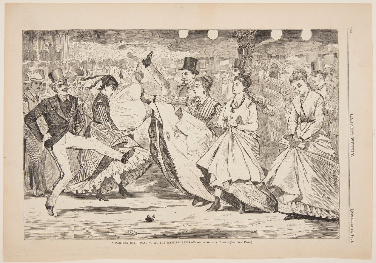 Um Baile Parisiense – Dançando no Mabille, Paris de Winslow Homer