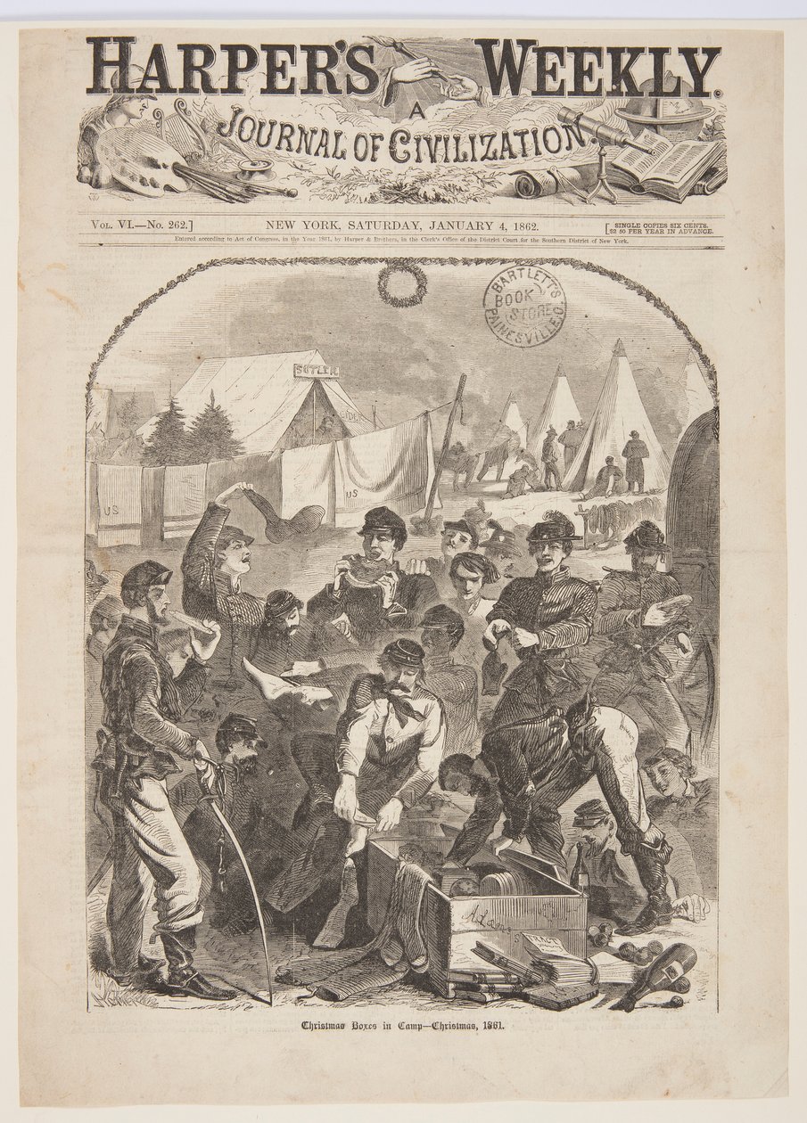 Caixas de Natal no Acampamento – Natal, 1861 de after Winslow Homer
