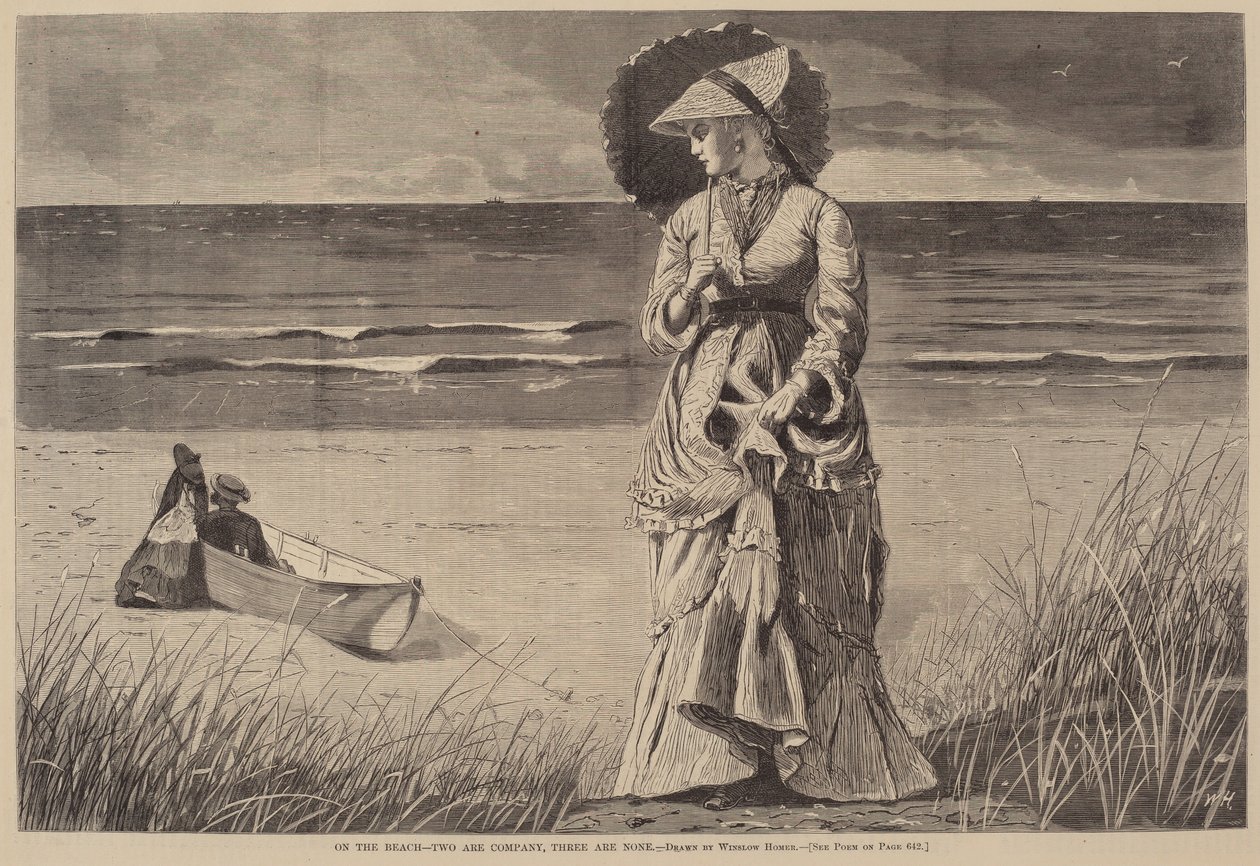 Na Praia - Dois são Companhia, Três são Nenhum de after Winslow Homer