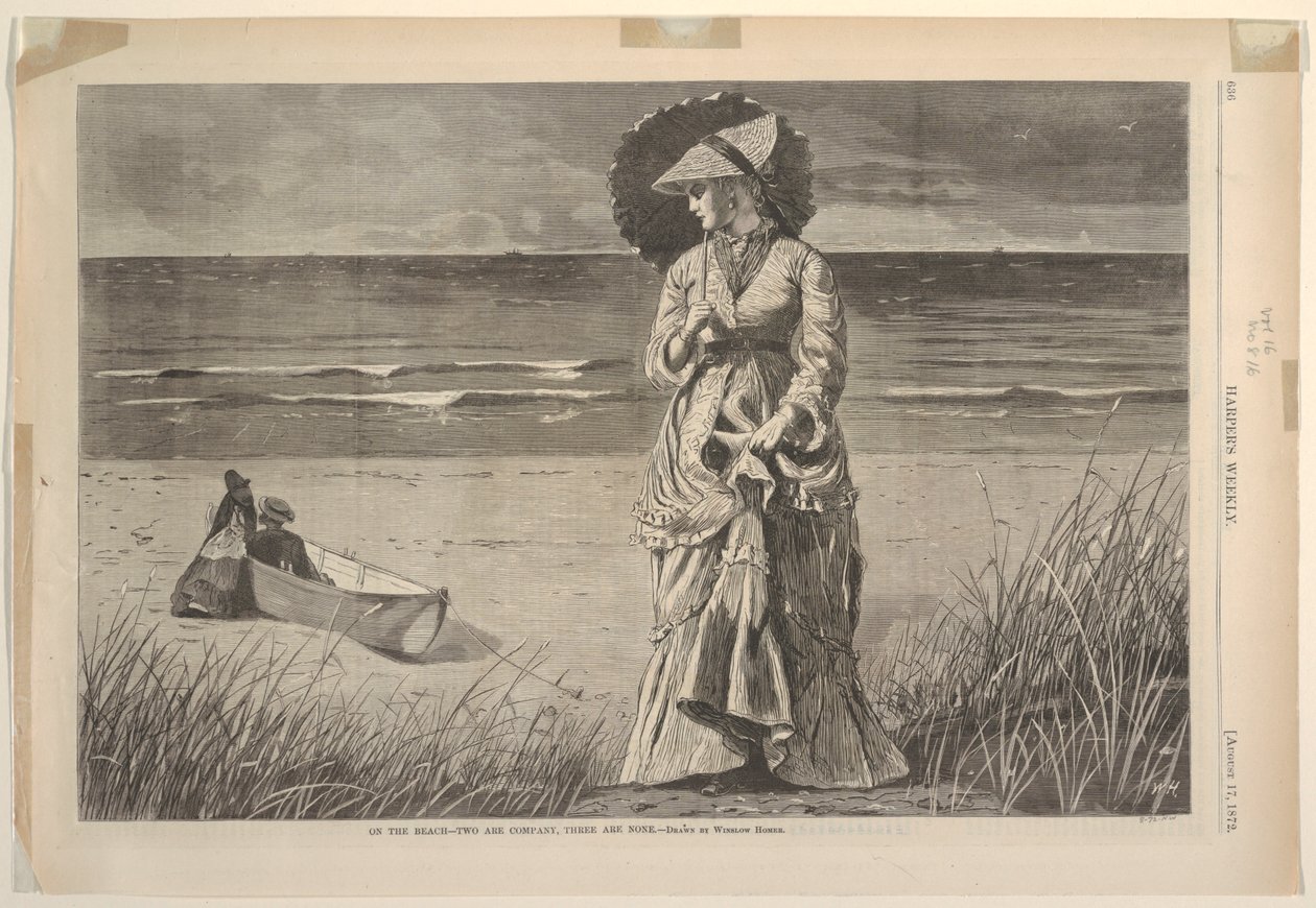 "Na praia, dois são companhia, três são nenhum" de after Winslow Homer