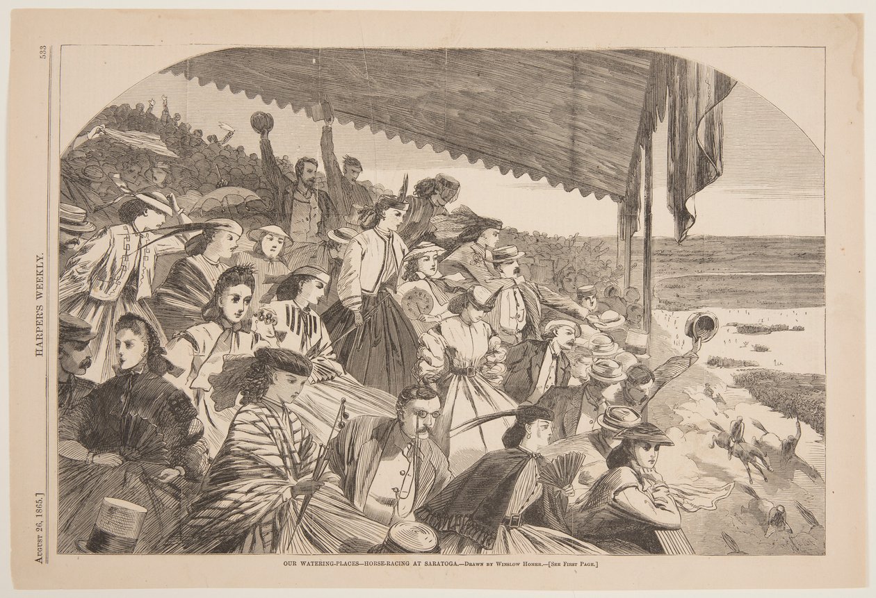 Nossas Águas – Corrida de Cavalos em Saratoga de after Winslow Homer