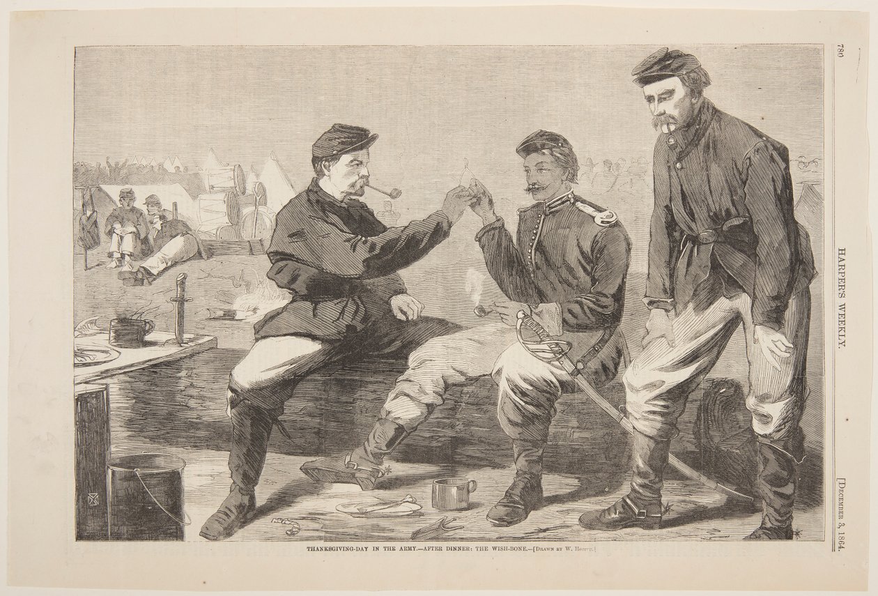Dia de Ação de Graças no Exército – Depois do Jantar: O Osso do Desejo de after Winslow Homer