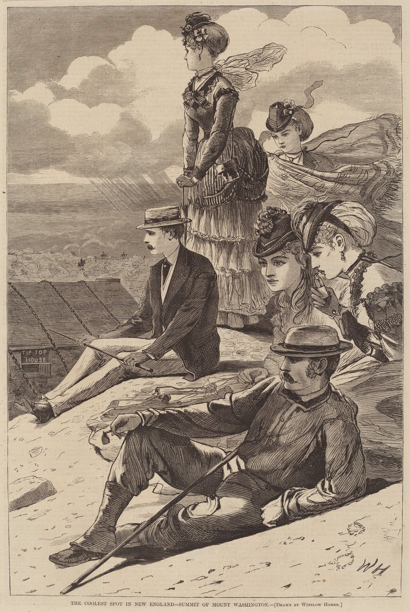O local mais legal da Nova Inglaterra - Cimeira do Monte Washington de after Winslow Homer