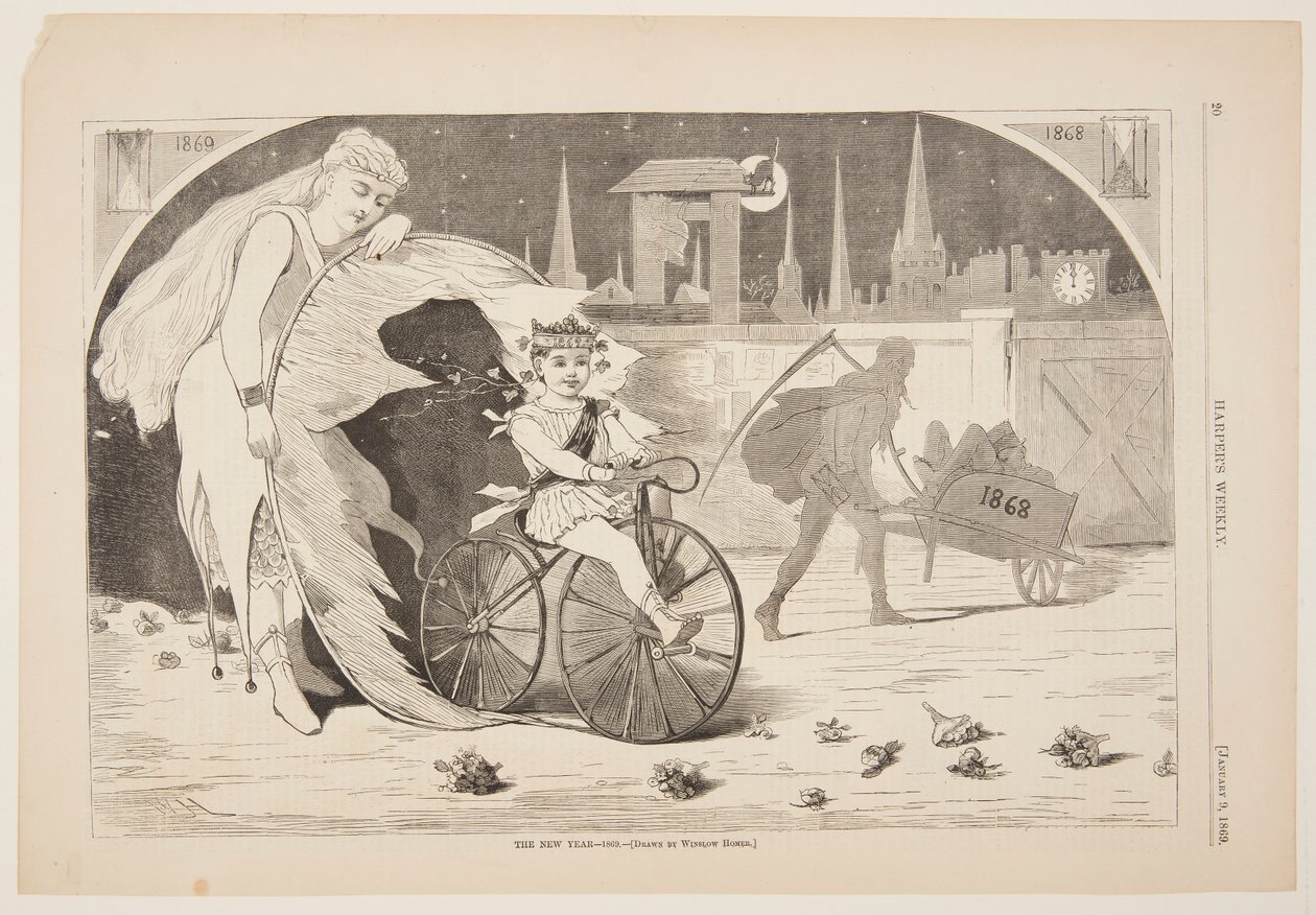 O Ano Novo – 1869 de after Winslow Homer