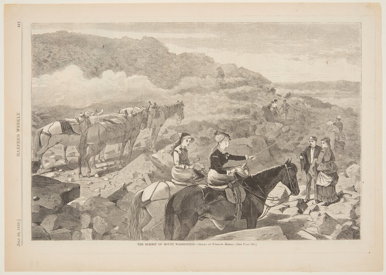 A Cimeira do Monte Washington de after Winslow Homer