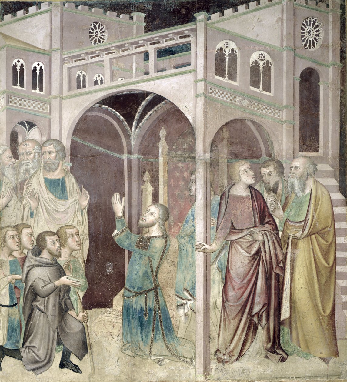 Job agradecendo a Deus, 1356-67 de also Manfredi de Battilori Bartolo di Fredi