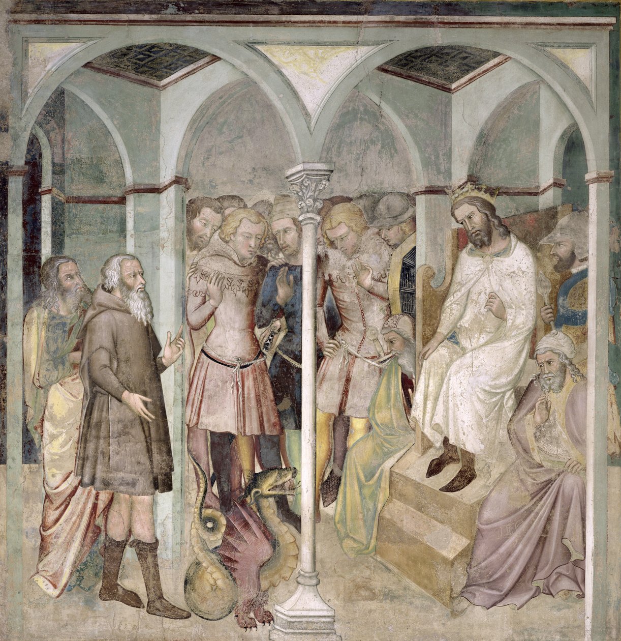 Moisés e a Serpente de Bronze, 1356-67 de also Manfredi de Battilori Bartolo di Fredi