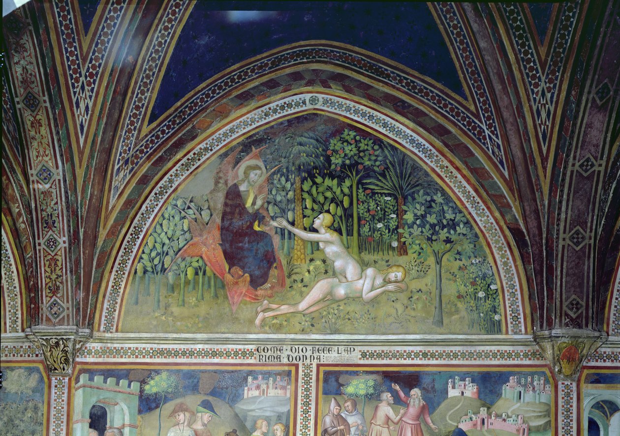 A criação de Eva, 1356-67 de also Manfredi de Battilori Bartolo di Fredi