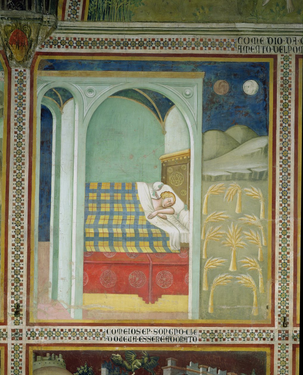 O sonho de José, 1356-67 de also Manfredi de Battilori Bartolo di Fredi