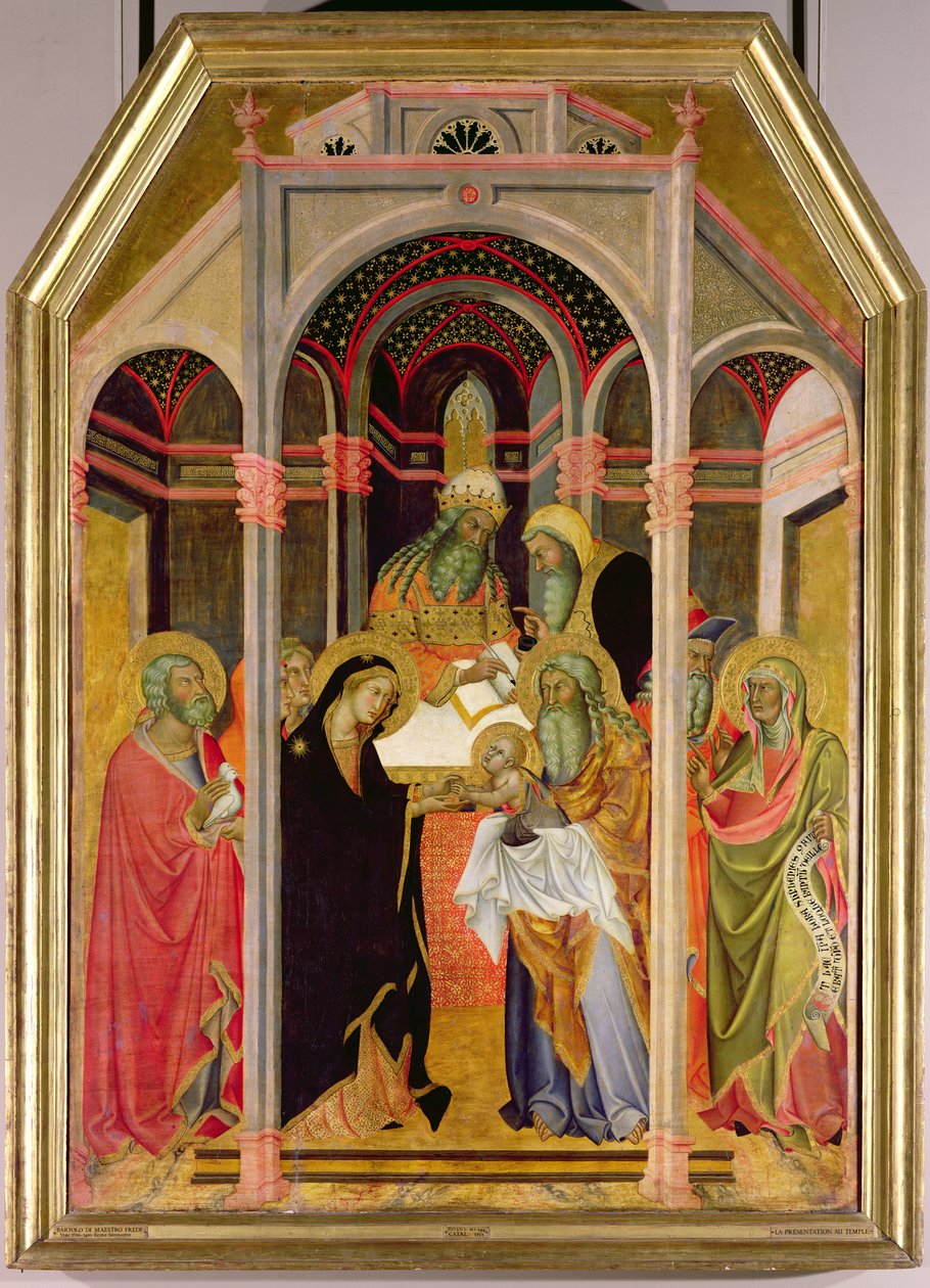 A apresentação no templo de also Manfredi de Battilori Bartolo di Fredi