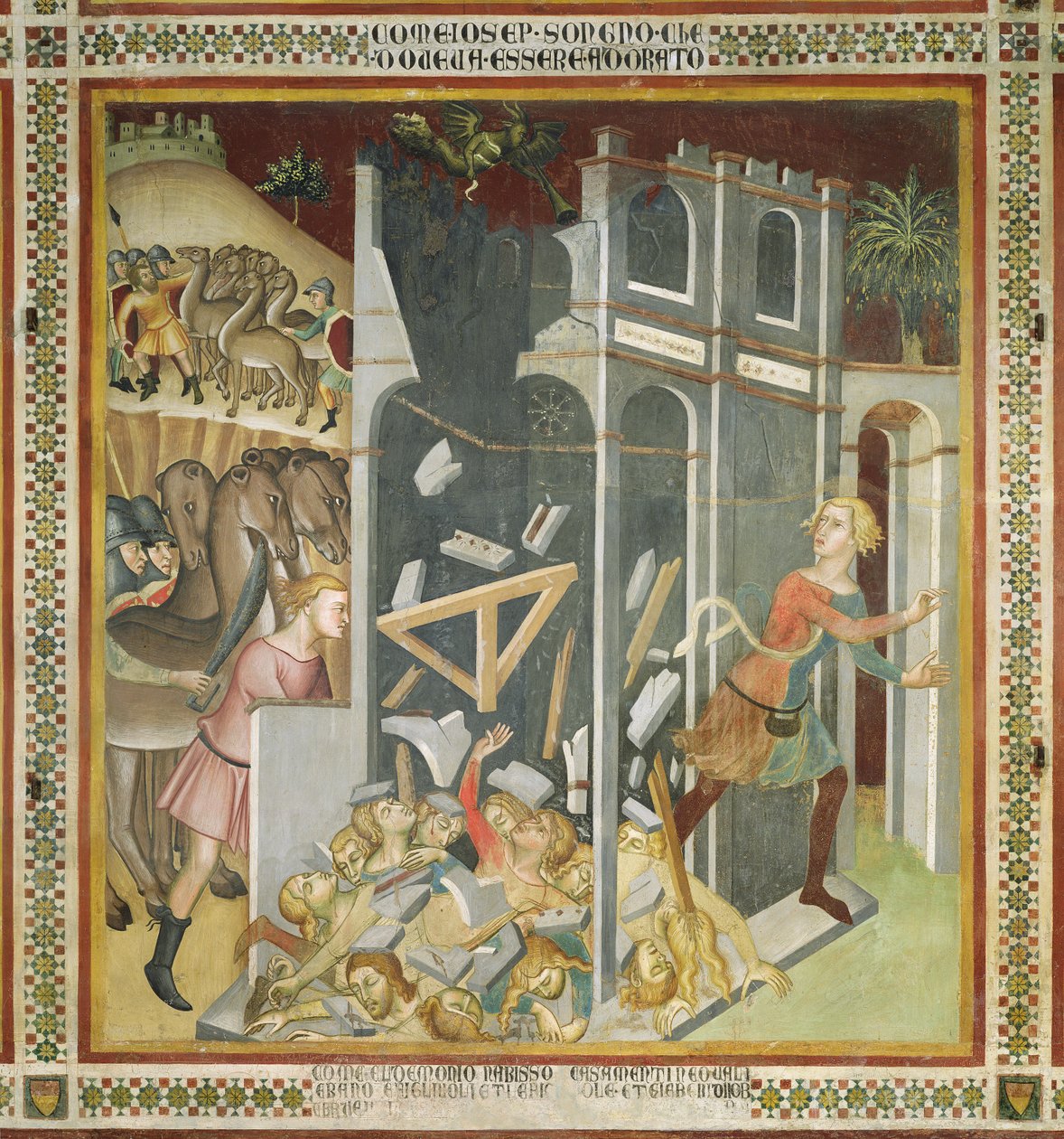 A destruição da casa de trabalho e o roubo de seu rebanho pelos sabios, 1356-6 de also Manfredi de Battilori Bartolo di Fredi