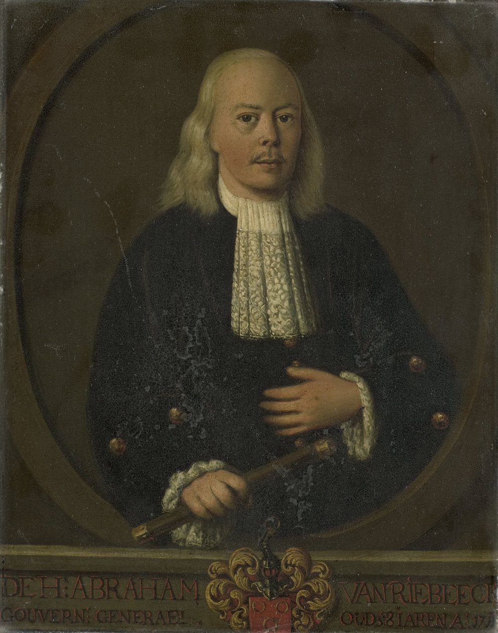 Retrato de Abraham van Riebeeck, Governador-Geral das Índias Orientais Holandesas de anonymous (copy after)