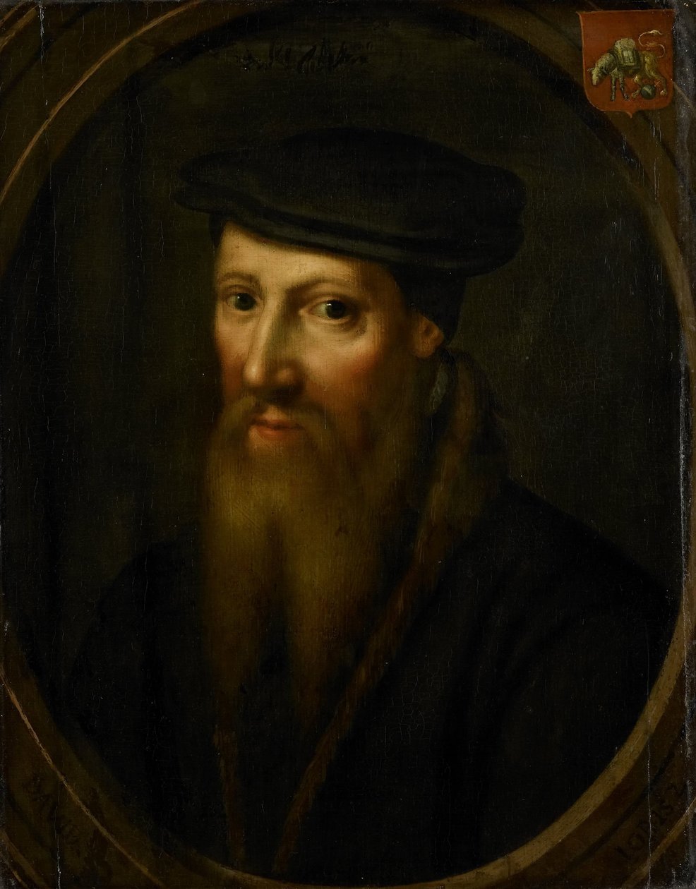 Retrato de David Jorisz, pintor de vidro em Delft, anabatista fanático, depois de 1544 em Basileia de anonymous (copy after)