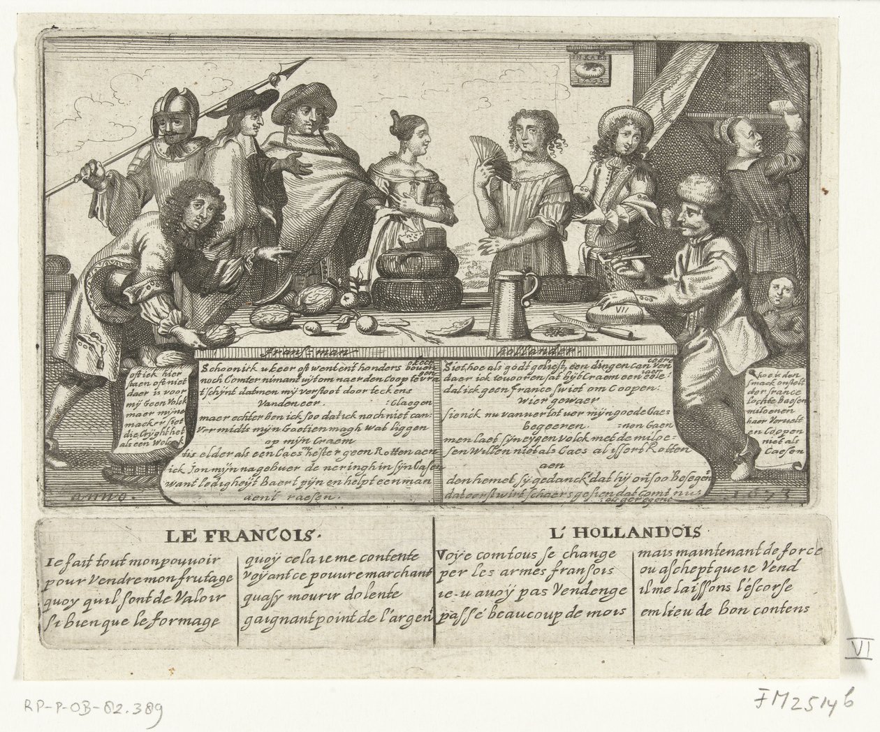 O francês e o holandês, 1673
Franschman Hollander / Le Francois L