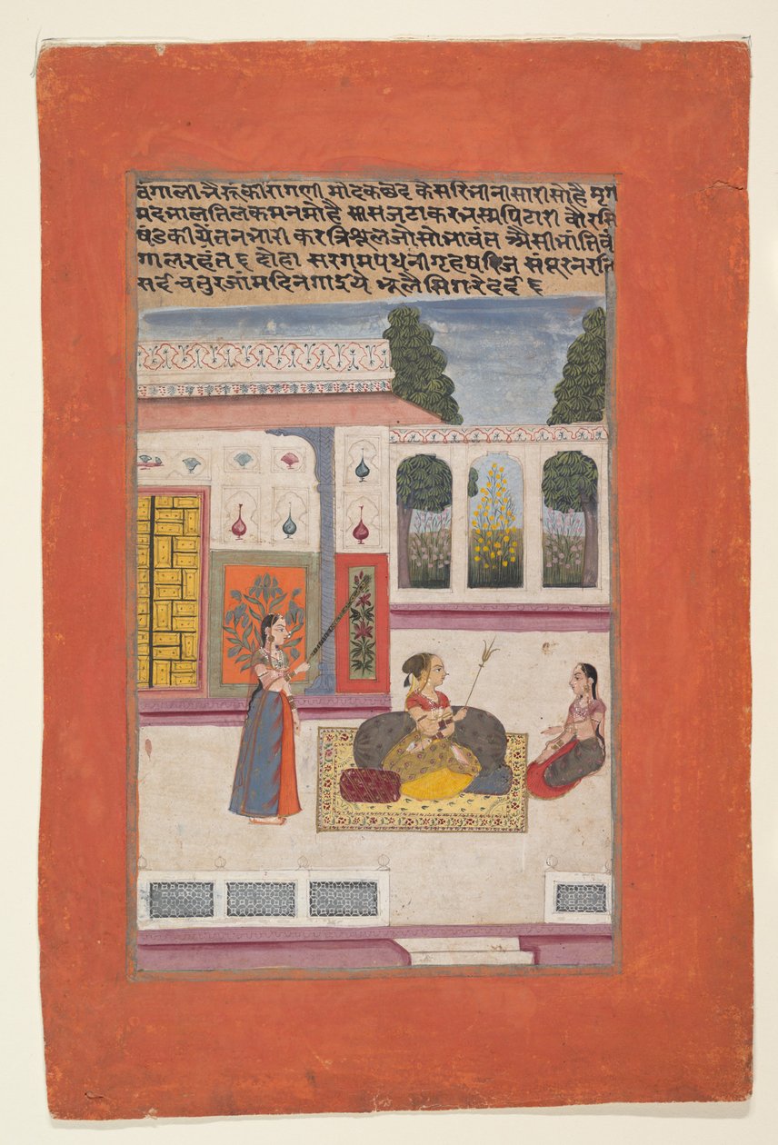 Bangali Ragini: Fólio de uma série de ragamala (Guirlanda de Modos Musicais) de anonymous 