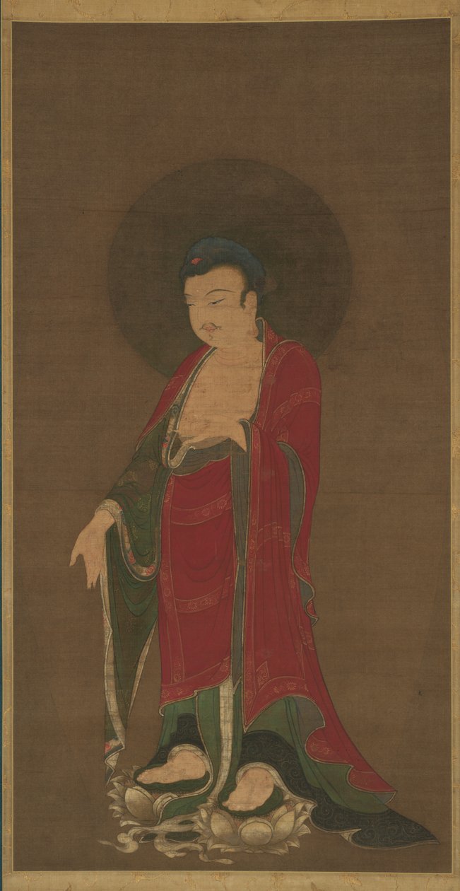 Buda Amitabha descendo de sua Terra Pura de anonymous 
