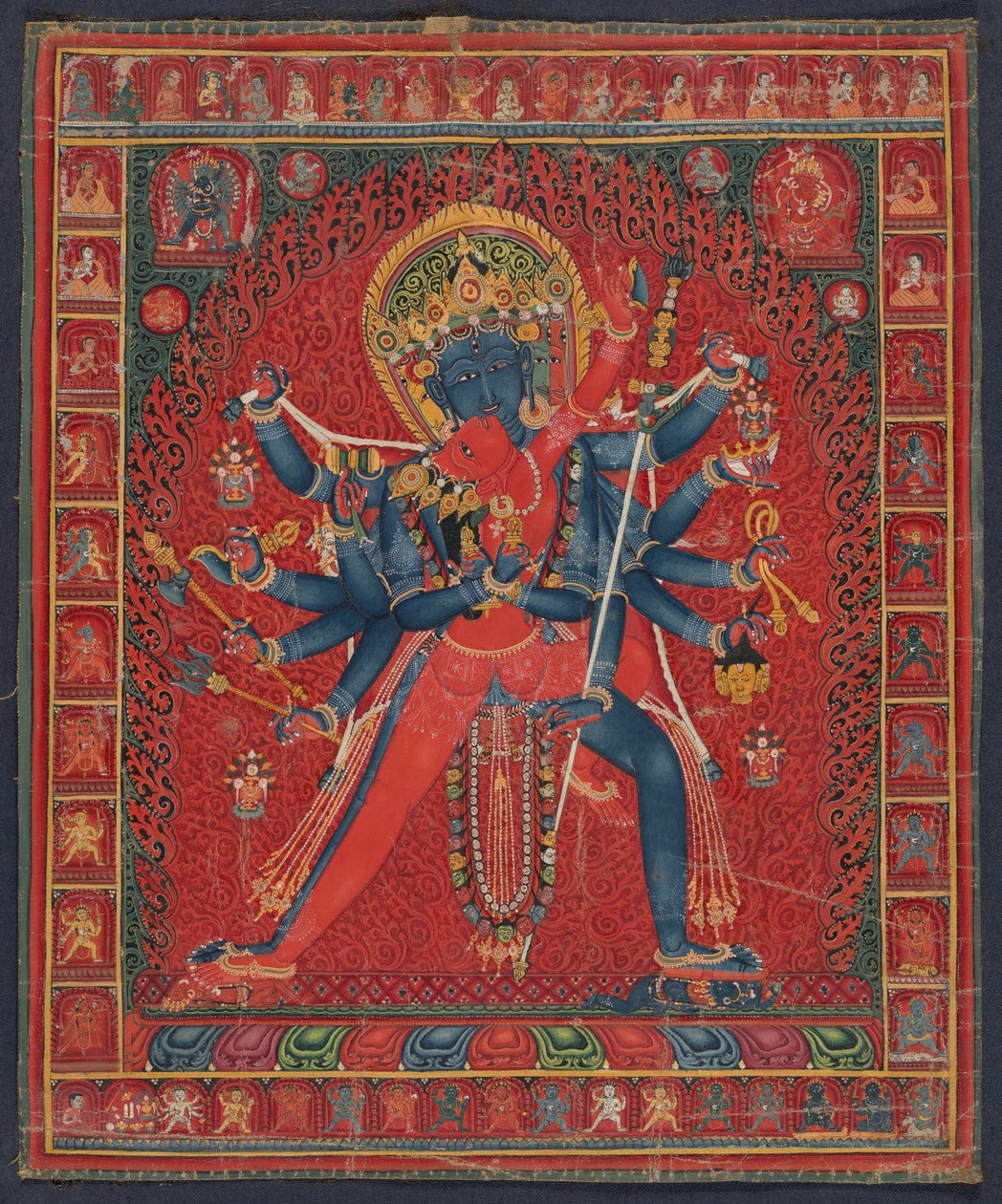 Chakrasamvara e a consorte Vajravarahi de anonymous 